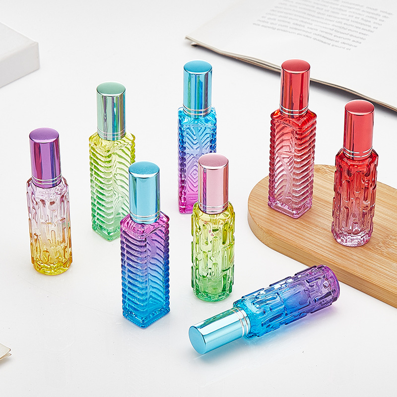 Perfume Fragrance Gallon - زجاجة عطر زجاجية مربعة ملونة سعة